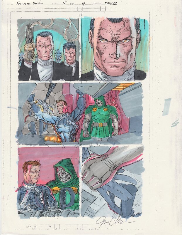 Joe Chiodo, Fantastic four Heroes Reborn 5 page 18 - Color guide