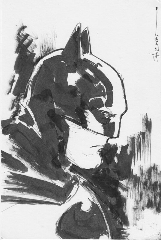 Batman par Larry Stroman - Dédicace