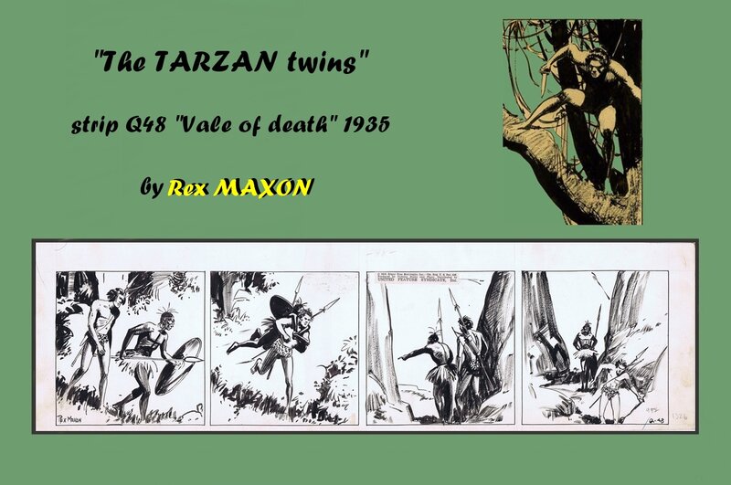 Rex MAXON - TARZAN daily strip Q-48 de 1935 - Comic Strip