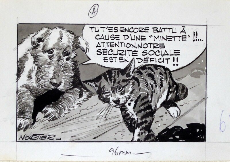 Lucien Nortier, Illustration parue dans le numéro 1962 du journal Le Hérisson - Illustration originale