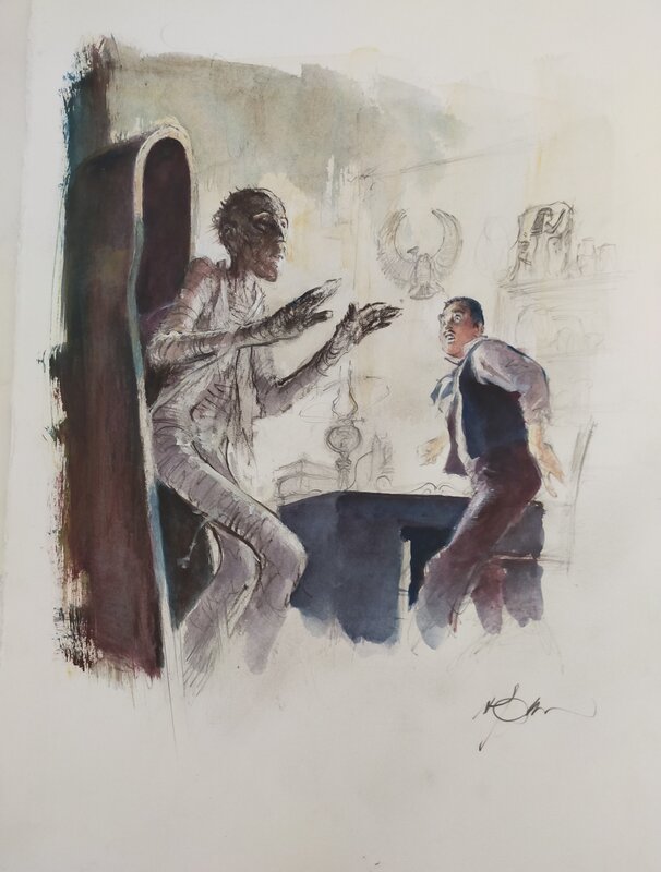 Conan Doyle par René Follet - Illustration originale