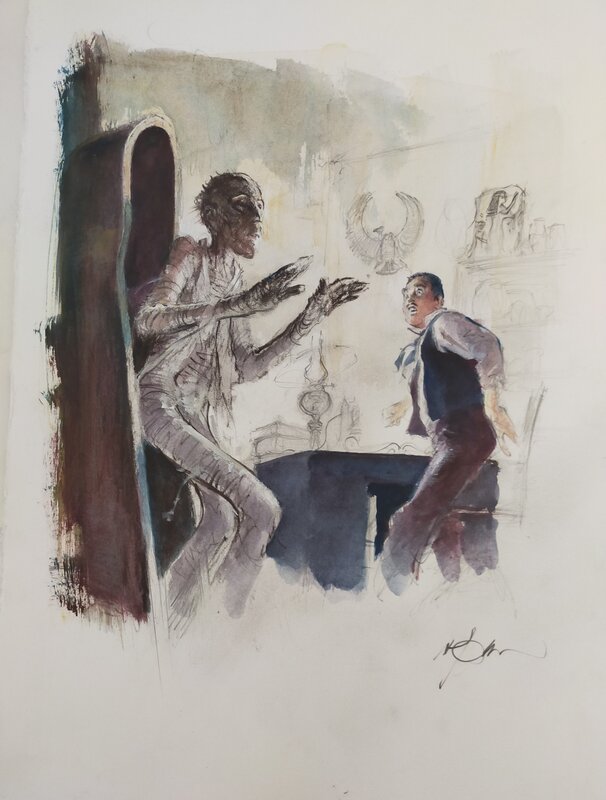 Conan Doyle by René Follet - Original Illustration