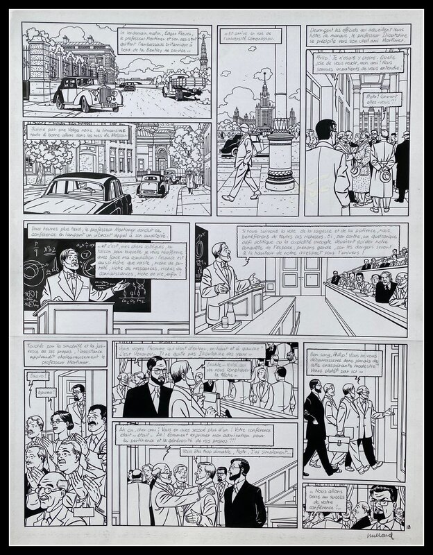 André Juillard, Yves Sente, Blake et Mortimer - La machination Voronov - Planche originale