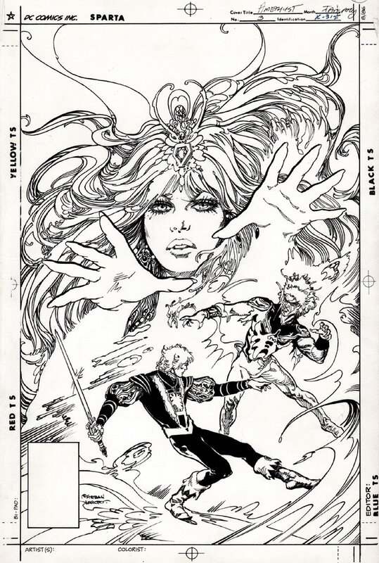 Esteban Maroto, Amethyst #3 Cover (1987) - Planche originale