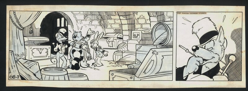 Marten Toonder, Panda - strip from album 1 - Planche originale