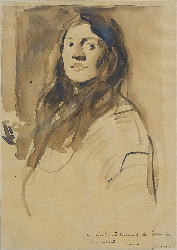 Portrait de femme par Jean-Louis Forain - Illustration originale