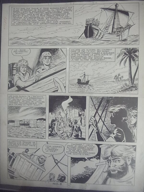 Sirius - Timour La galere Pirate pl 8 - Planche originale