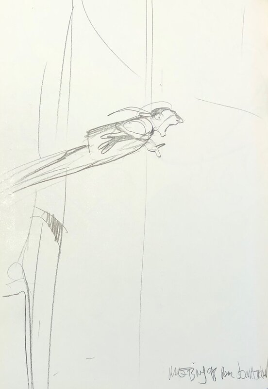 Dédicace de Moebius dans l'Incal - Sketch