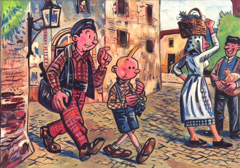 Toni Radev, Portugese-Inspiré par Hergé - Original Illustration
