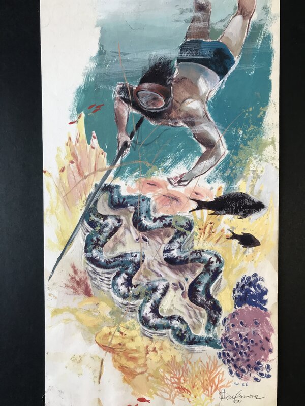 Chasseur sous marin by René Hausman - Original Illustration
