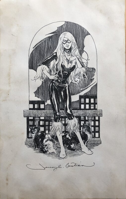 Jeremy Bastian - Black Cat - Original Illustration