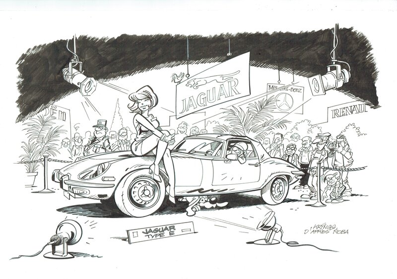 Salon de l'auto par Jean-Marc Krings - Illustration originale