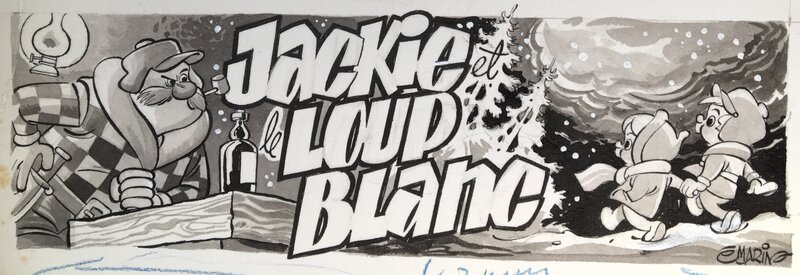 Claude Marin, Marijac, Jackie et le loup blanc - Illustration originale