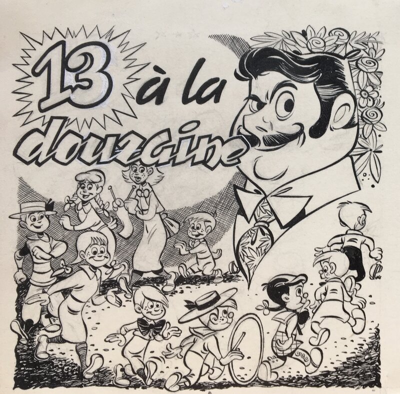 Claude Marin, Treize à la douzaine - Original Illustration