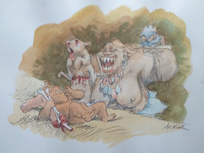 Trolls de Troy par Jean-Louis Mourier - Illustration originale