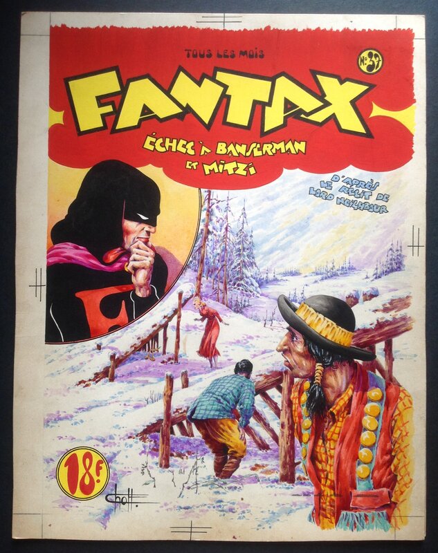 Chott FANTAX 37 Couverture Originale . Éo Pierre Mouchot 1949 - Couverture originale