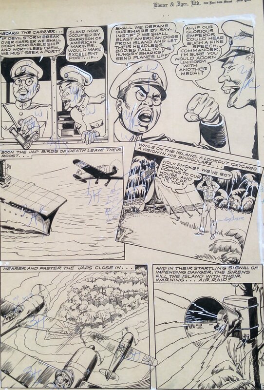 Arthur Peddy, Fight Comics 29 Shark Brodie - Original art