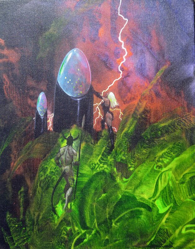 Sci Fi Painting par Mike Hoffman - Planche originale
