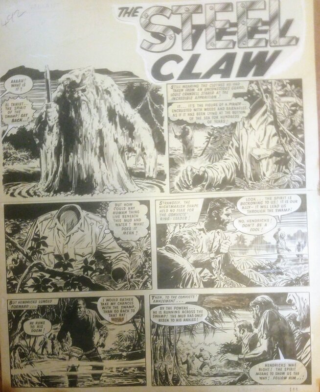 Jesús Blasco, The Steel Claw 9th Inst. Valiant UK.        .       .Spirit of the Swamp - Comic Strip