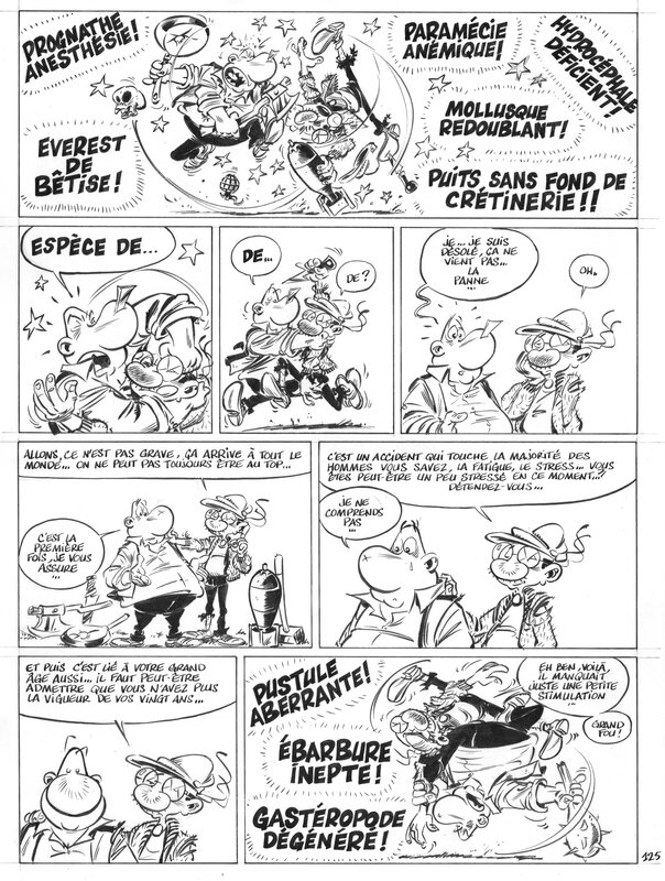 Serge Carrère, Planche 125 noir et blanc d'Achille Talon tome 03 : Achille Talon est proche du peuple - Comic Strip