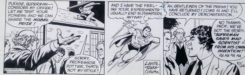 Vince Colletta, George Tuska, Superheros strip ---  Superman - Planche originale