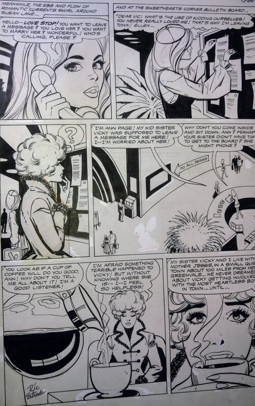 Ric Estrada, Vince Colletta, Unknown Romance page - Planche originale