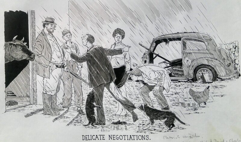 Patrick Wright, Delicate Negotiations (David and Charles 1988) - Original Illustration