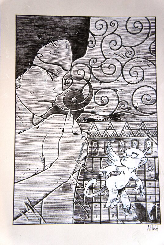 Hommage à Sky Doll par Adrien Floch - Illustration originale