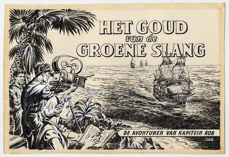 Pieter Kuhn, Het Goud van de Groene Slang book cover - Planche originale