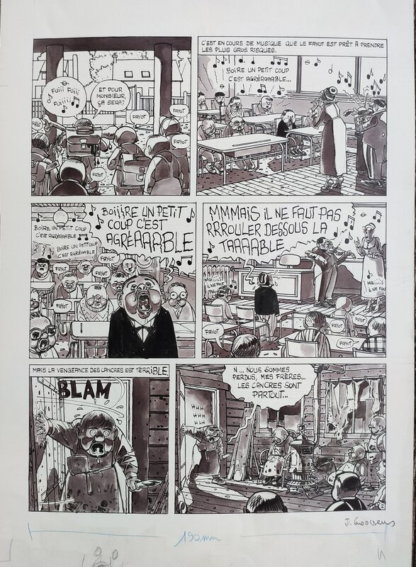 Daniel Goossens, LES CANCRES ET LES FAYOTS - pl.2 - Planche originale