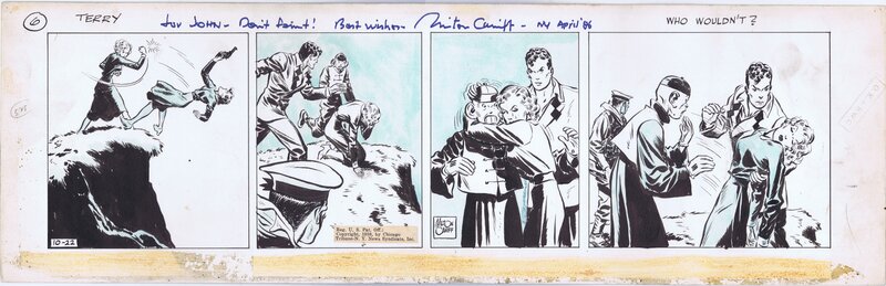 Terry and the Pirates 10/22/38 by Milton Caniff - Wordless - Comic Strip