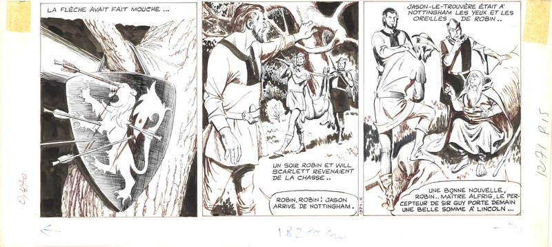 Eduardo Coelho, Jean Ollivier, Strip de Robin des Bois « Les 2 écus du Sheriff » - Planche originale