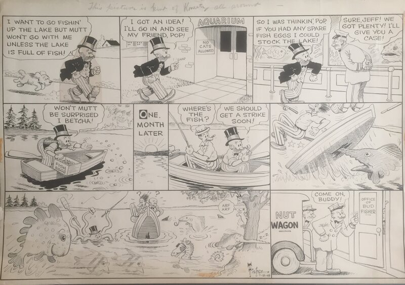 Mutt and Jeff par Bud Fisher - Planche originale