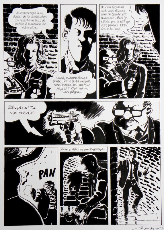 François Ravard, Emmanuel Moynot, Jacques Tardi, Léo Malet, Nestor Burma - Les Rats de Montsouris - Tome 13 Planche 61 - Planche originale