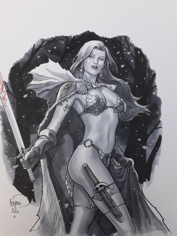 Red Sonja par Paul Renaud - Illustration originale