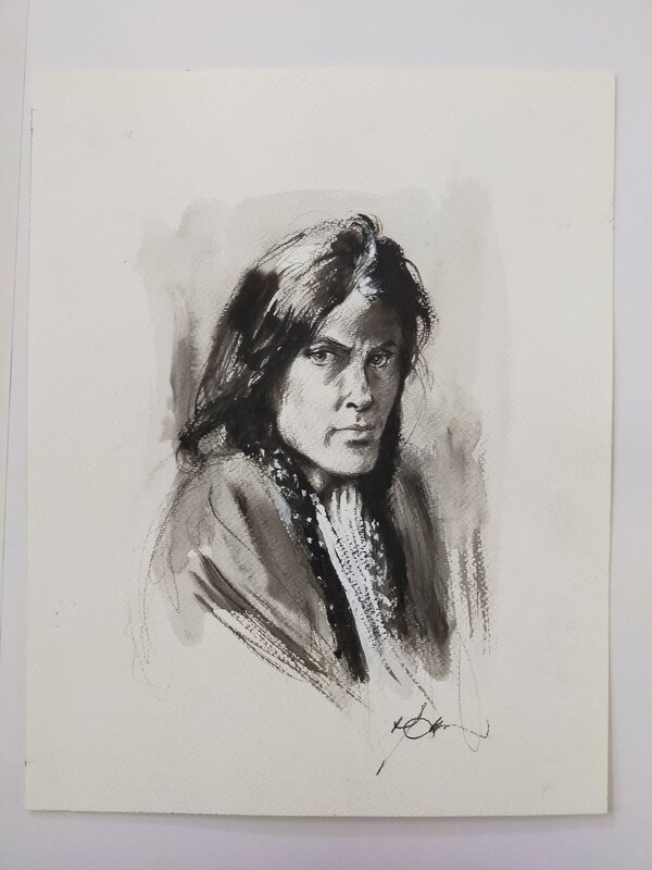 Indiene by René Follet - Original Illustration