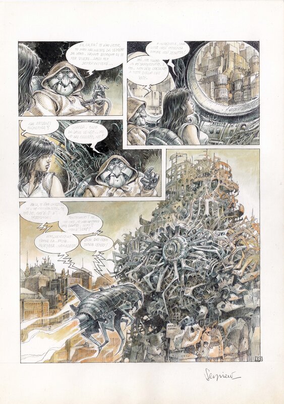 Paolo Eleuteri Serpieri, DRUUNA -The Forgotten Planet - Planche originale