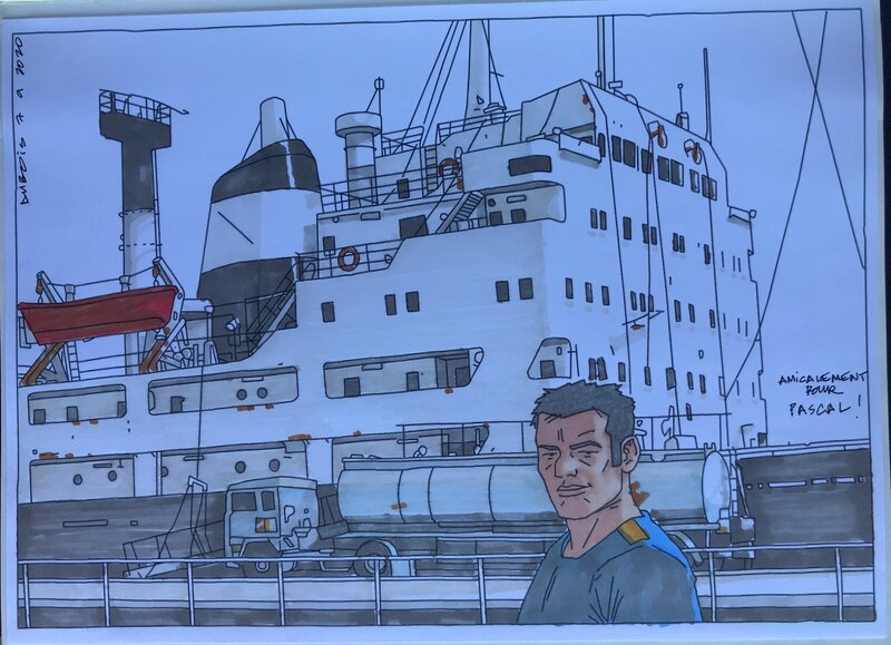 Stéphane Dubois, Mérie Maritime - dessin inédit - Illustration originale