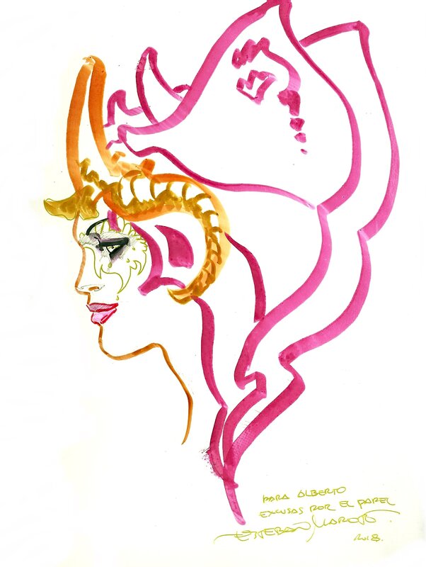 Woman by Esteban Maroto - Original Illustration