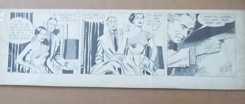 Alex Raymond Rip Kirby strip #2570 dtd 5-18-54 - Planche originale