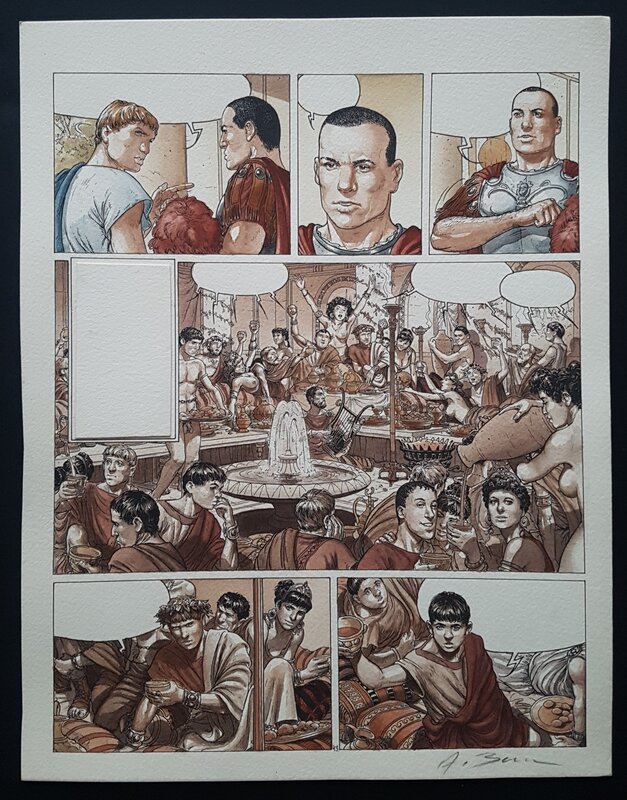 Benn, Philippe Delaby, Murena - De sable et de sang - mise en couleurs planche 43 - Original art