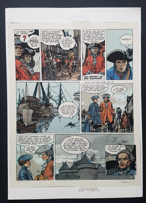 Patrice Pellerin, L'épervier - Le Trépassé de Kermellec - mise en couleur planche 38 - Original art