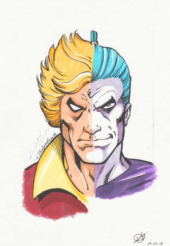 Adam Warlock Magus by Joe Rubinstein, David Herbouiller - Sketch