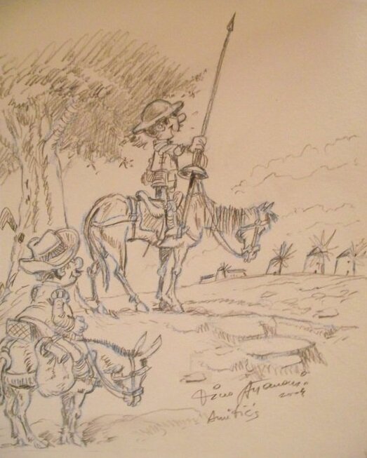 Don Quijote par Dino Attanasio - Illustration originale
