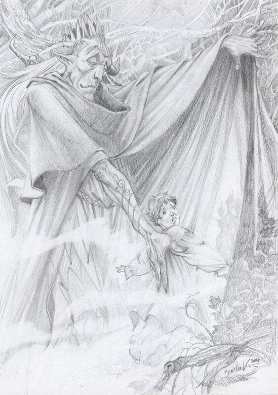 Elfenkoning par Ken Broeders - Illustration originale
