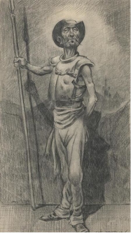 Don Quichotte by Cor van Deutekom - Original Illustration