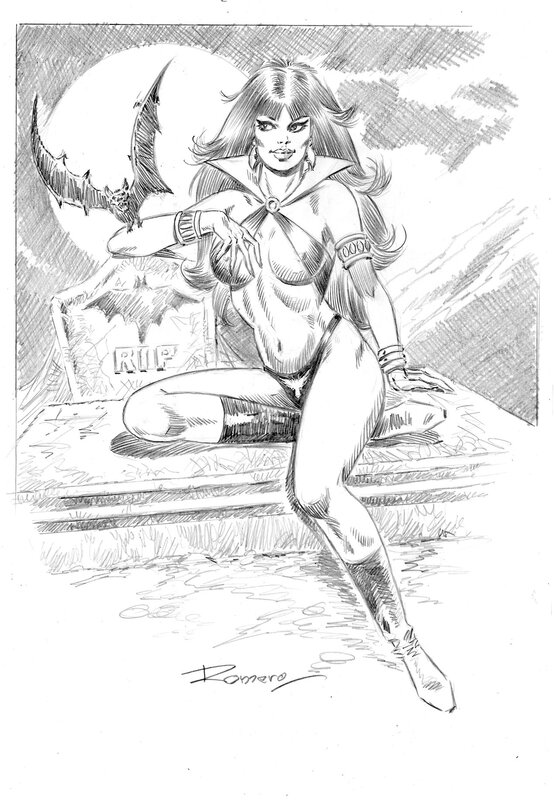 Vampirella par Romero - Illustration originale