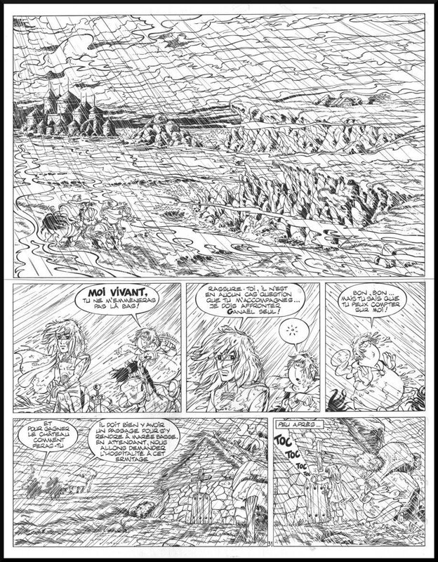 For sale - Jean Léturgie, Philippe Luguy, Planche originale 31 de Percevan T3 : L'Epée de Ganaël - Comic Strip