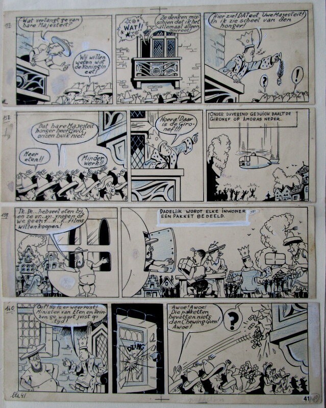 Het eiland Amoras par Willy Vandersteen - Planche originale