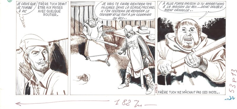 Eduardo Coelho, Jean Ollivier, Strip de Robin des Bois « Œil pour œil, dent pour dent ! » - Planche originale